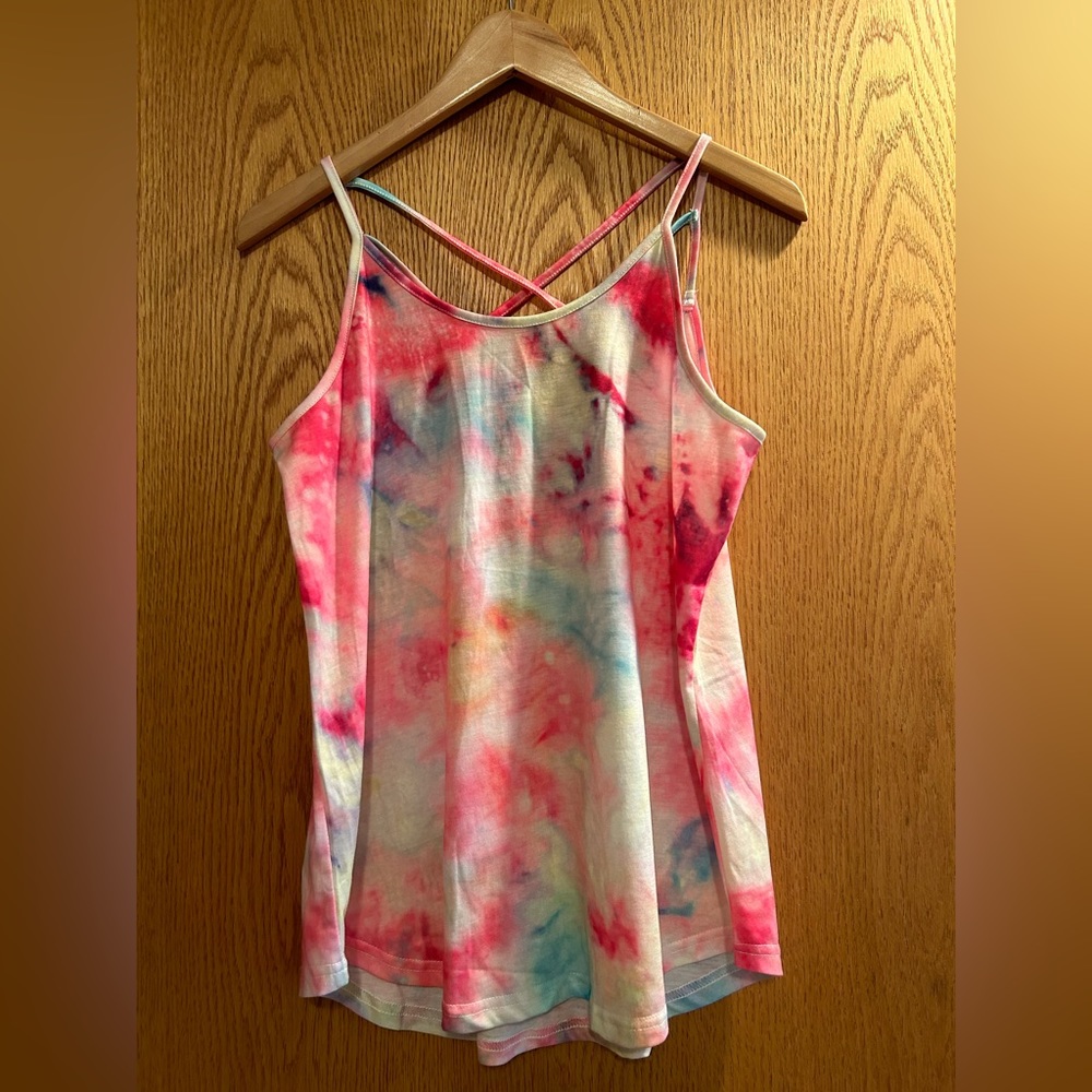 Pink Tie Dye Tank Top